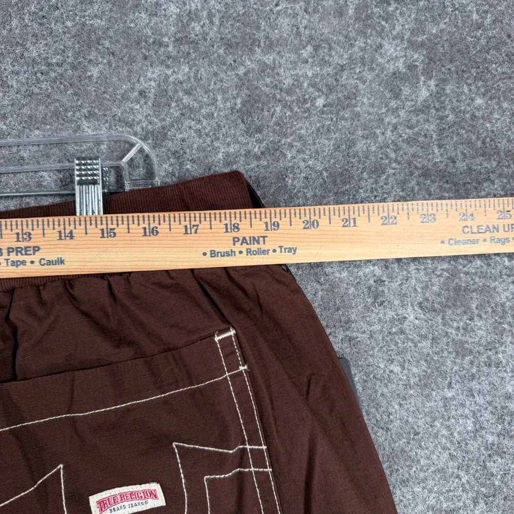 True Religion Men's 2XL Brown Cargo Pants NWT Baggy Utility Contrast Stitch Y2K